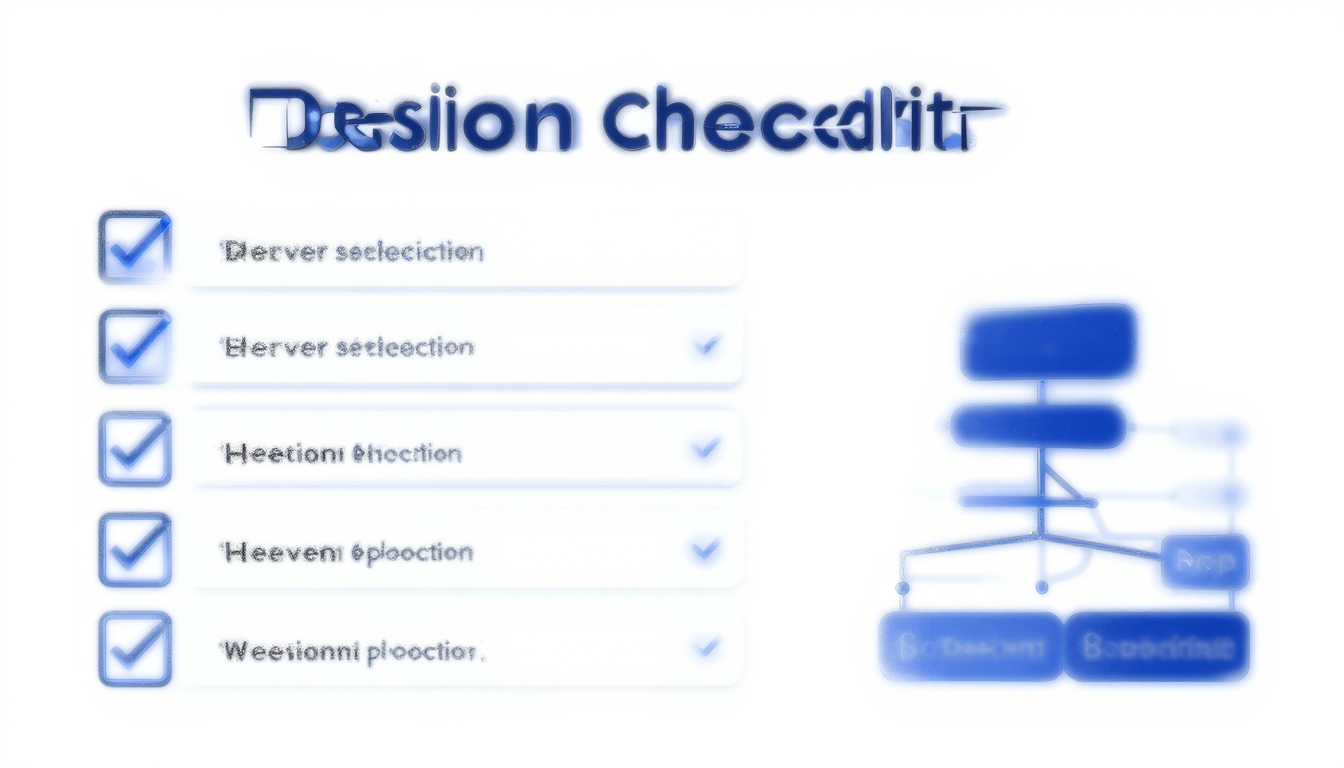 サーバー選択のチェックリスト