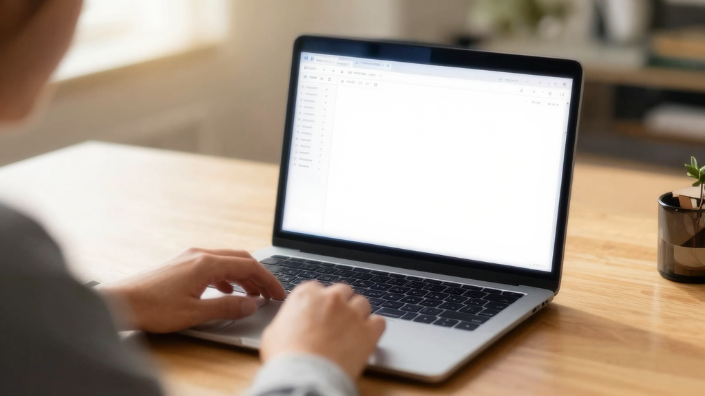 フリーランスが会計ソフトをPCで操作している様子