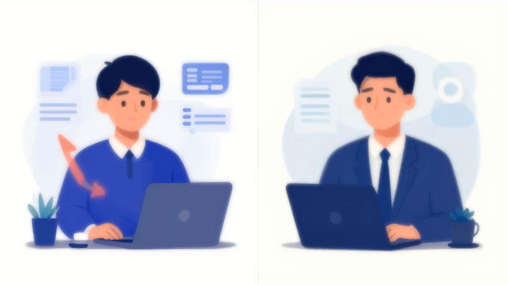 freeeが向いているユーザーと向いていないユーザーを比較するイメージ