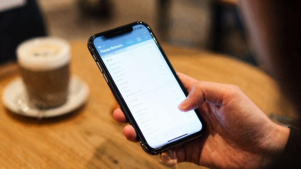 スマートフォンで家計管理アプリを使っている様子