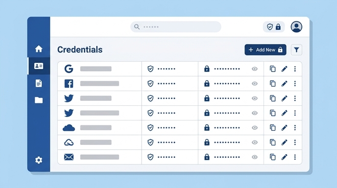 NordPassのパスワード管理ダッシュボードコンセプト